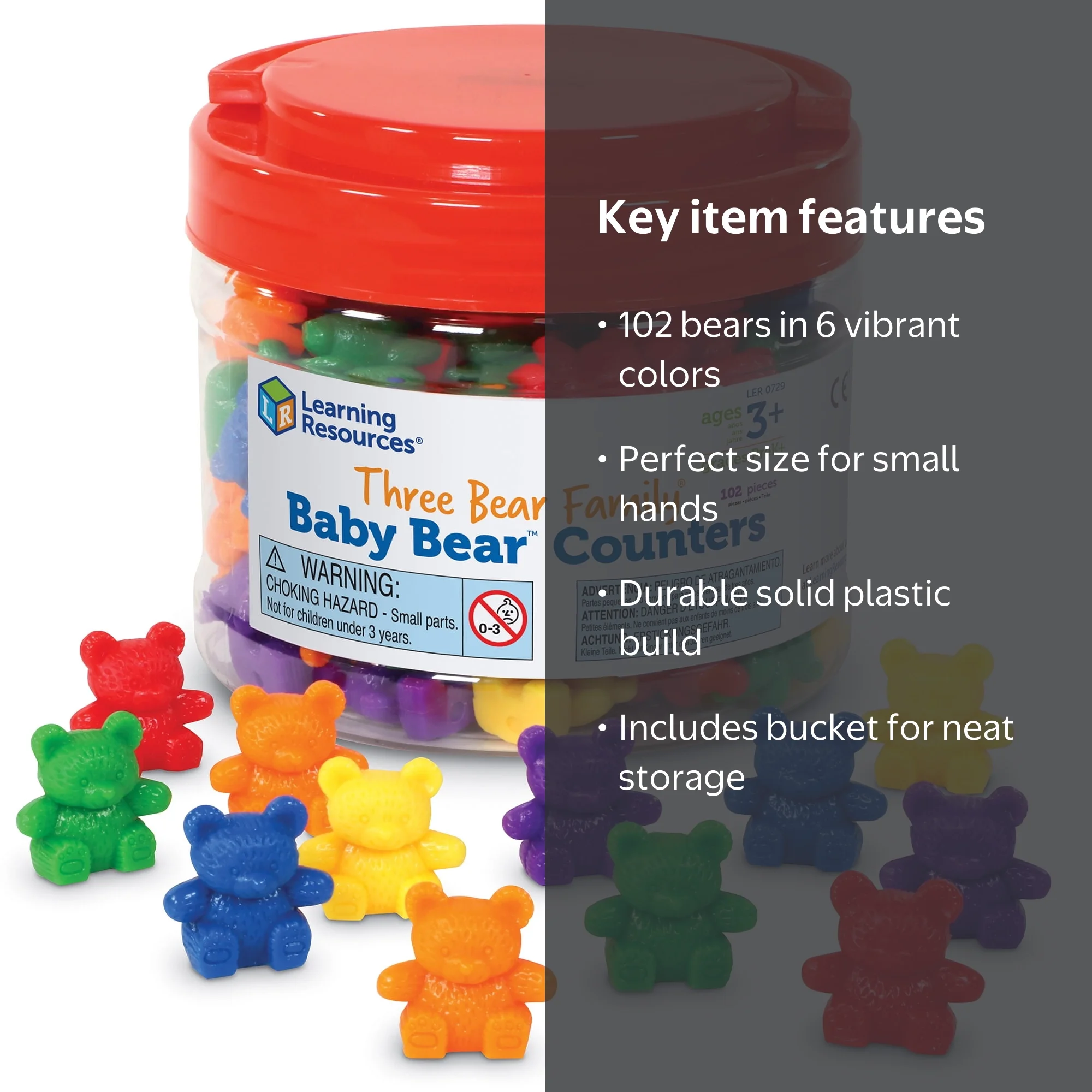 Learning Resources Kit d'Ours Apprendre a Compter Three Bear Family