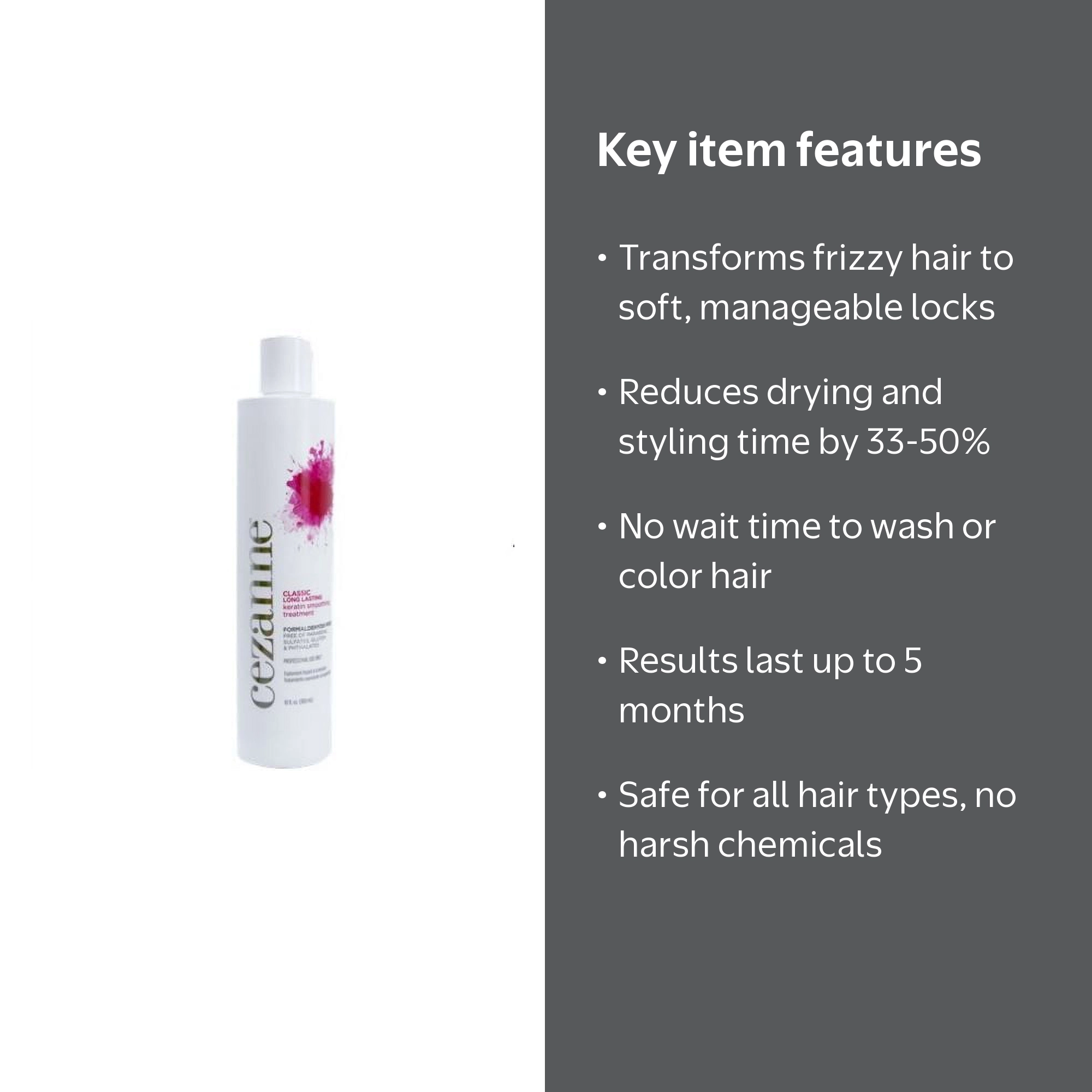 Cezanne Classic Keratin Smoothing Treatment, Long Lasting, All