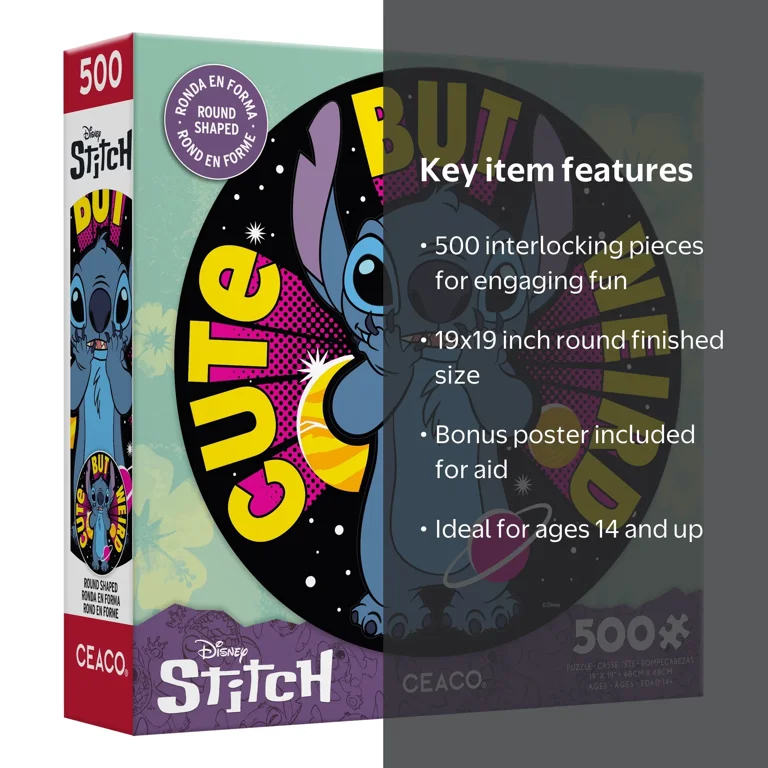 Ceaco 500 Piece Stitch Jigsaw Puzzle Disney Lilo and Stitch