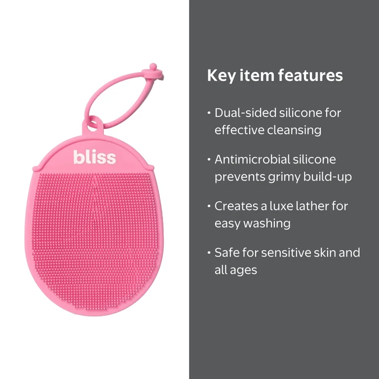 Bliss Dual-Sided Silicone Exfoliating Mitt - Pink for Glowing Skin