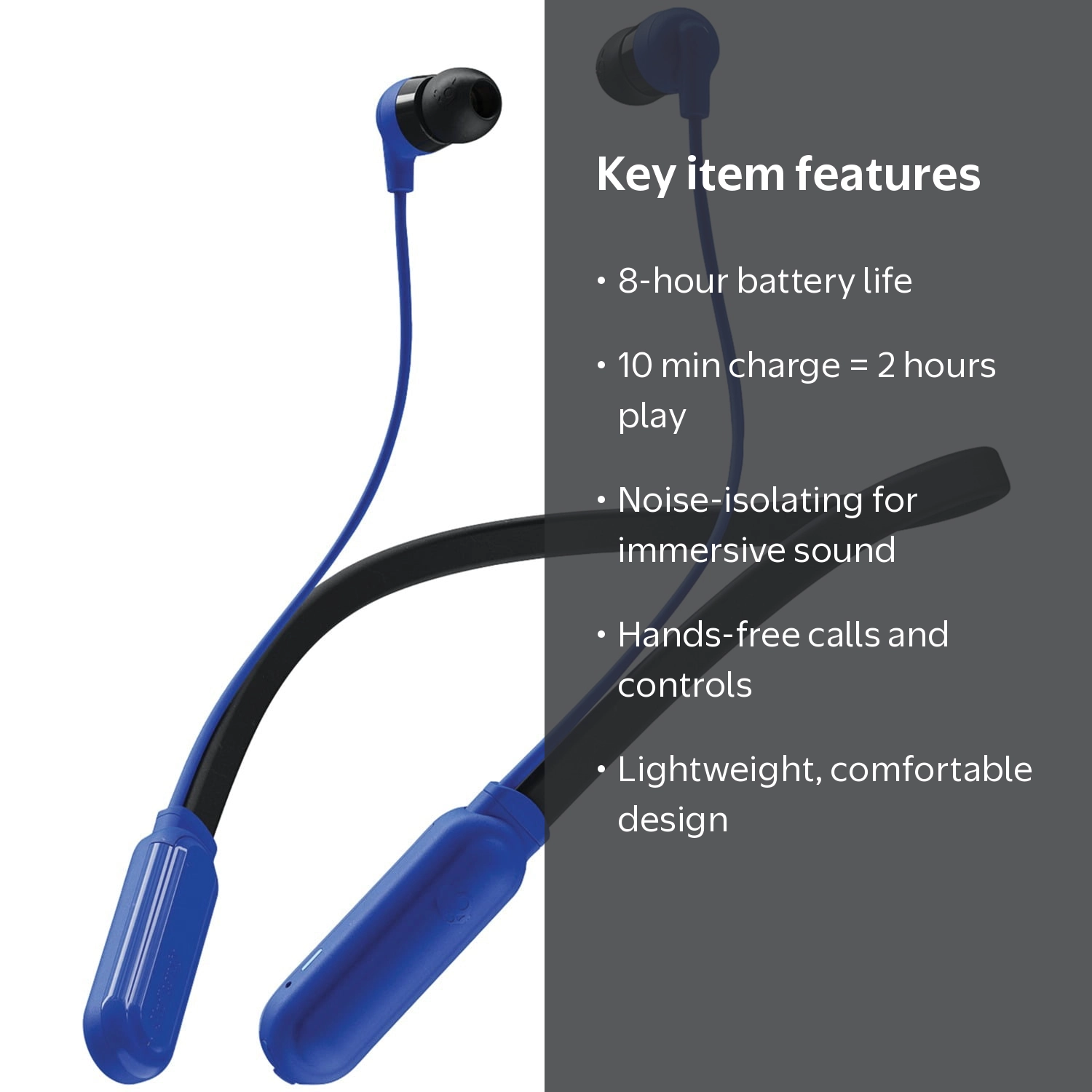 Skullcandy Ink'd Plus Noise Cancelling Bluetooth Wireless In-Ear