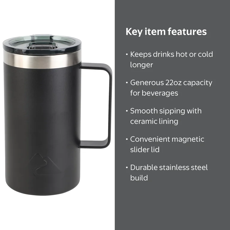 Ozark Trail 22oz Ceramic Lined Stainless Steel Insulated Coffee
