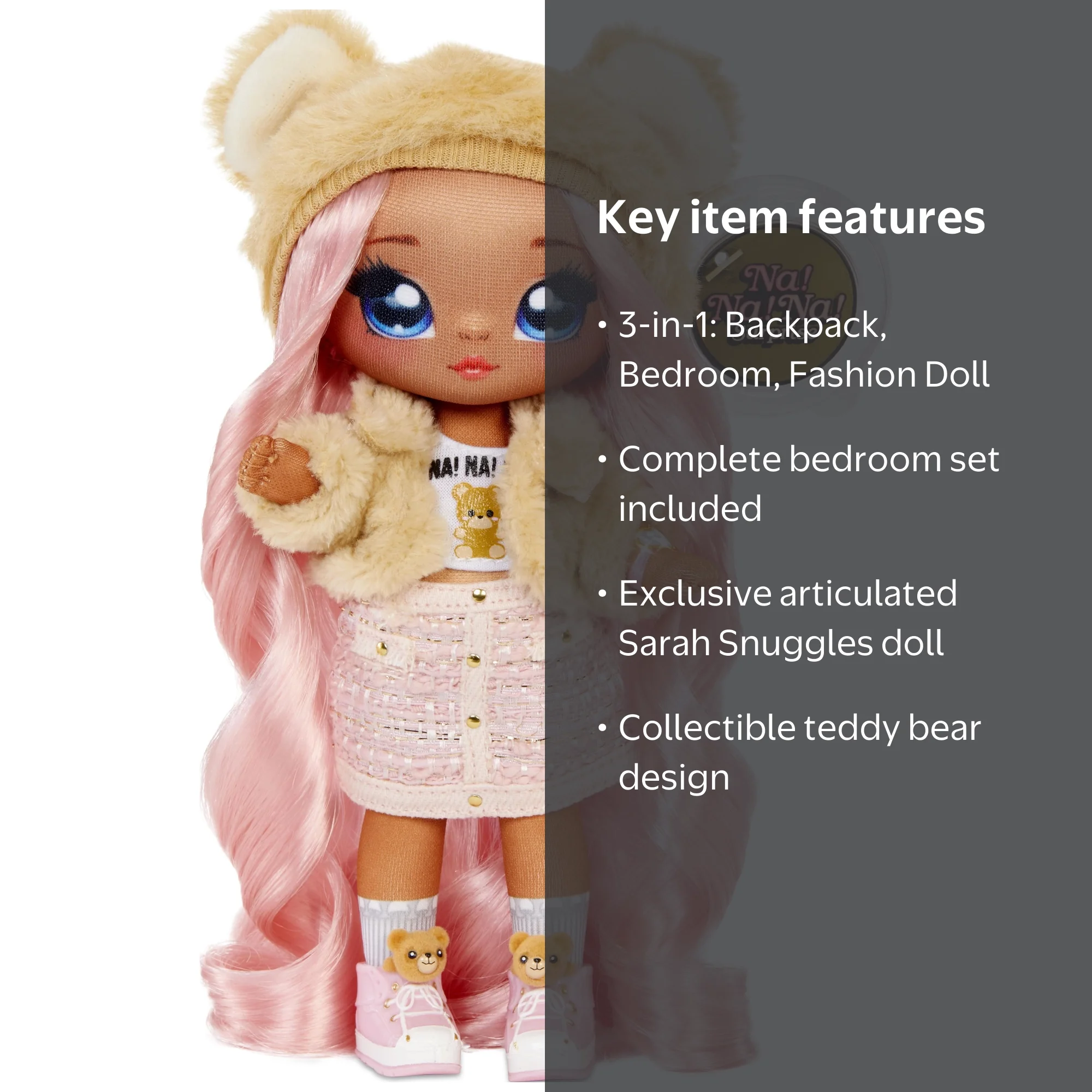 Na! Na! Na! Surprise Doll with Mini Clothes in 3-In-1 Backpack