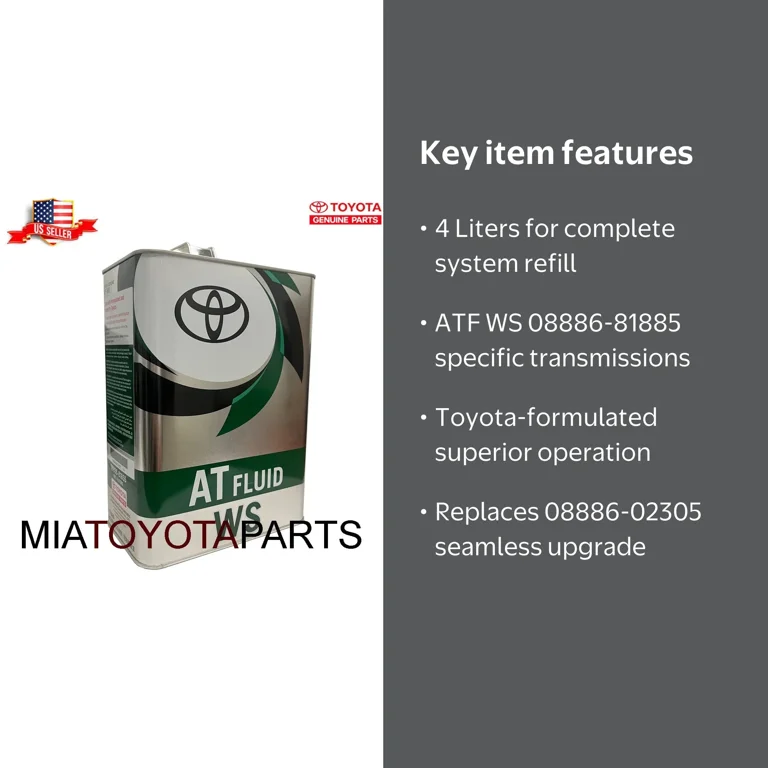 Genuine Toyota WS ATF Automatic Transmission Fluid 08886-81885 4L