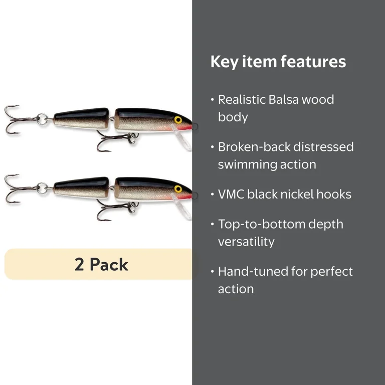balsa wood fishing lures for sale Old School Baits Wesley Strader W2 PhCustomlures the lure has a realistic motion that effectively attracts a variety of fish 2 pack) Rapala Jointed Minnow