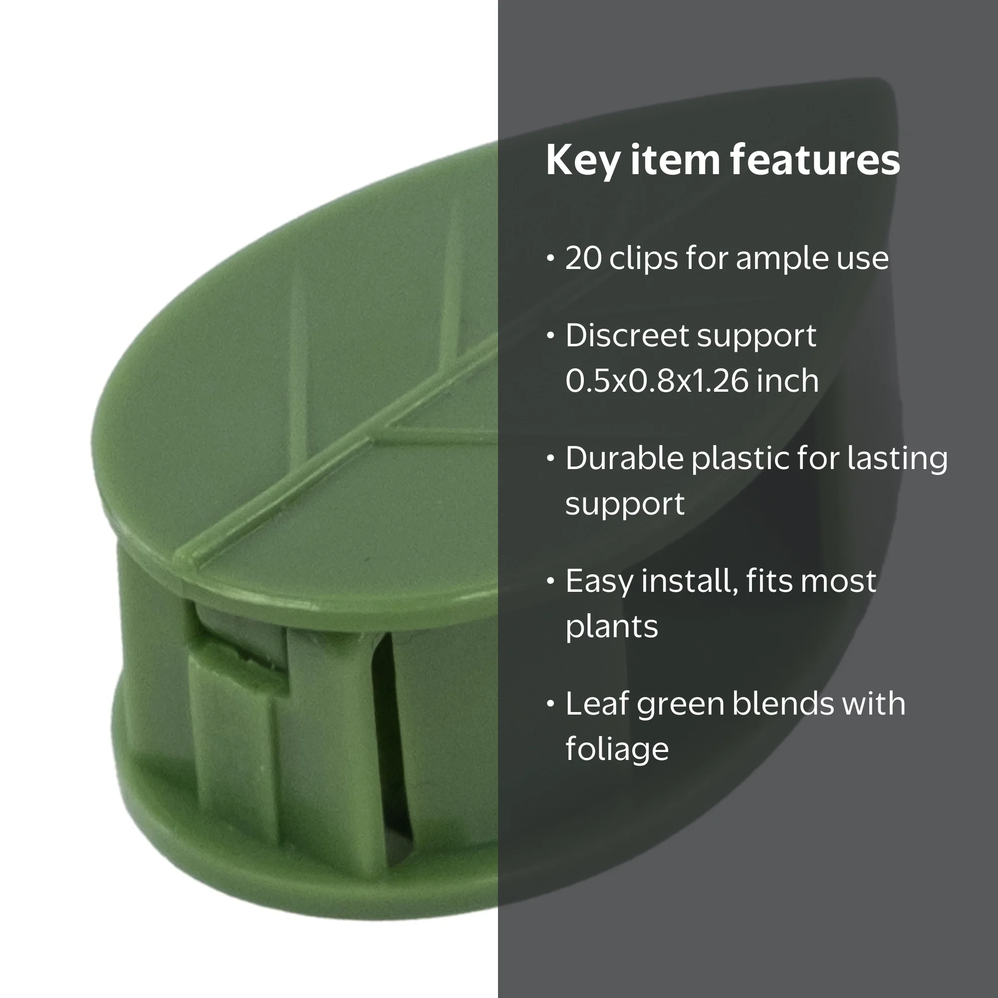 Mainstays Plant Clips 20 Pack Green Plastic Wall Vine Clips 0.5 in