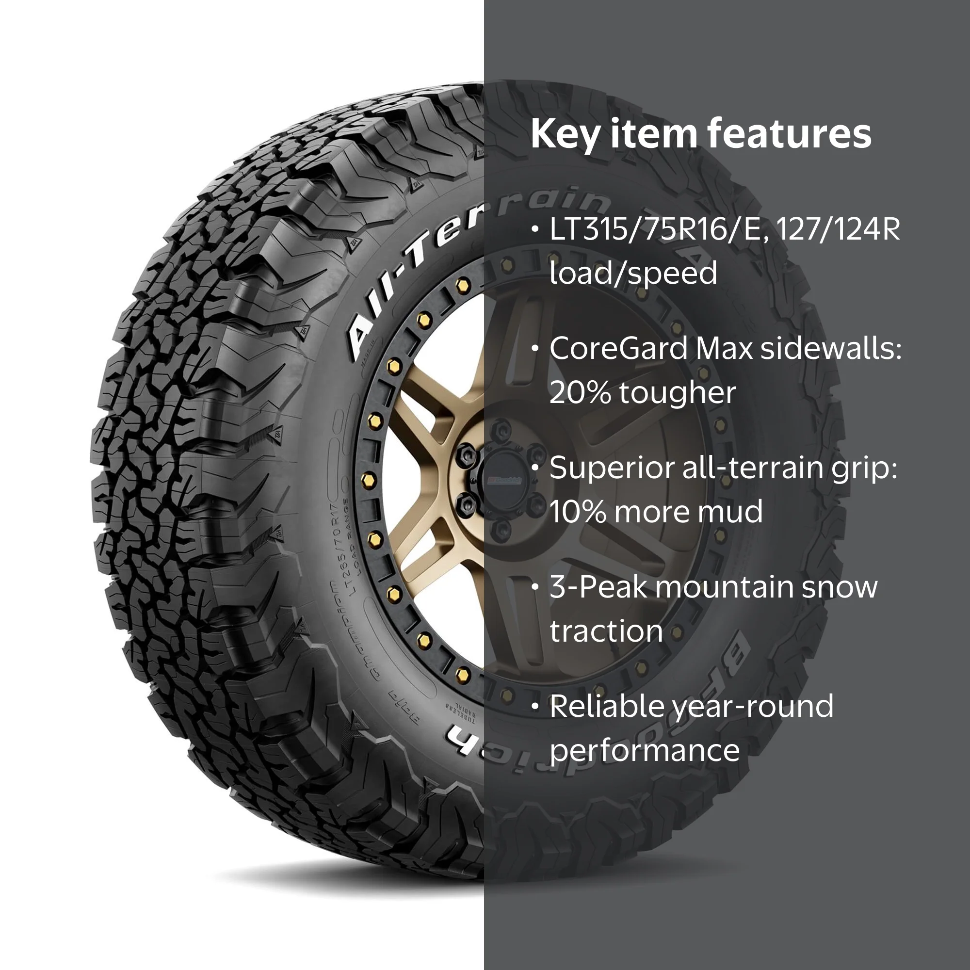 BFGoodrich All-Terrain T/A KO2 All-Season LT315/75R16/E 127/124R
