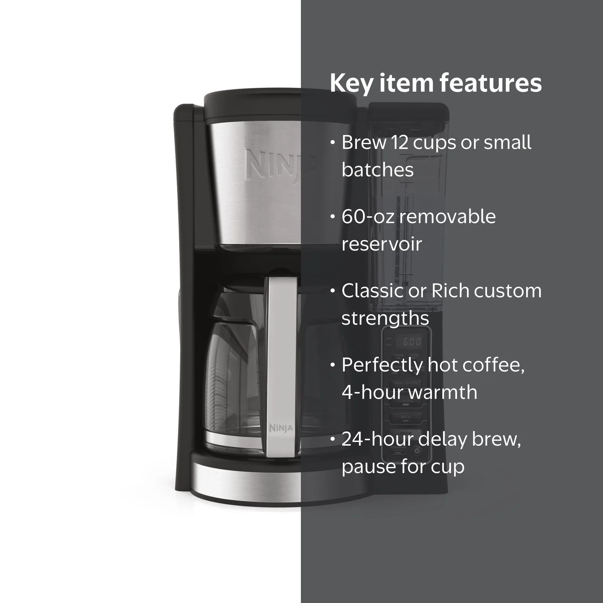 Ninja® 12-Cup Programmable Coffee Brewer CE200 with Custom Brew