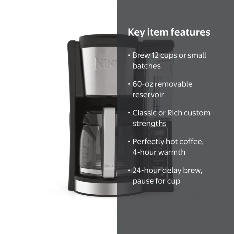 Ninja® 12-Cup Programmable Coffee Brewer CE200 with Custom Brew