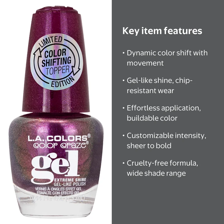 L.A. COLORS Color Shifting Nail Polish Nova 0.44 fl oz Multi