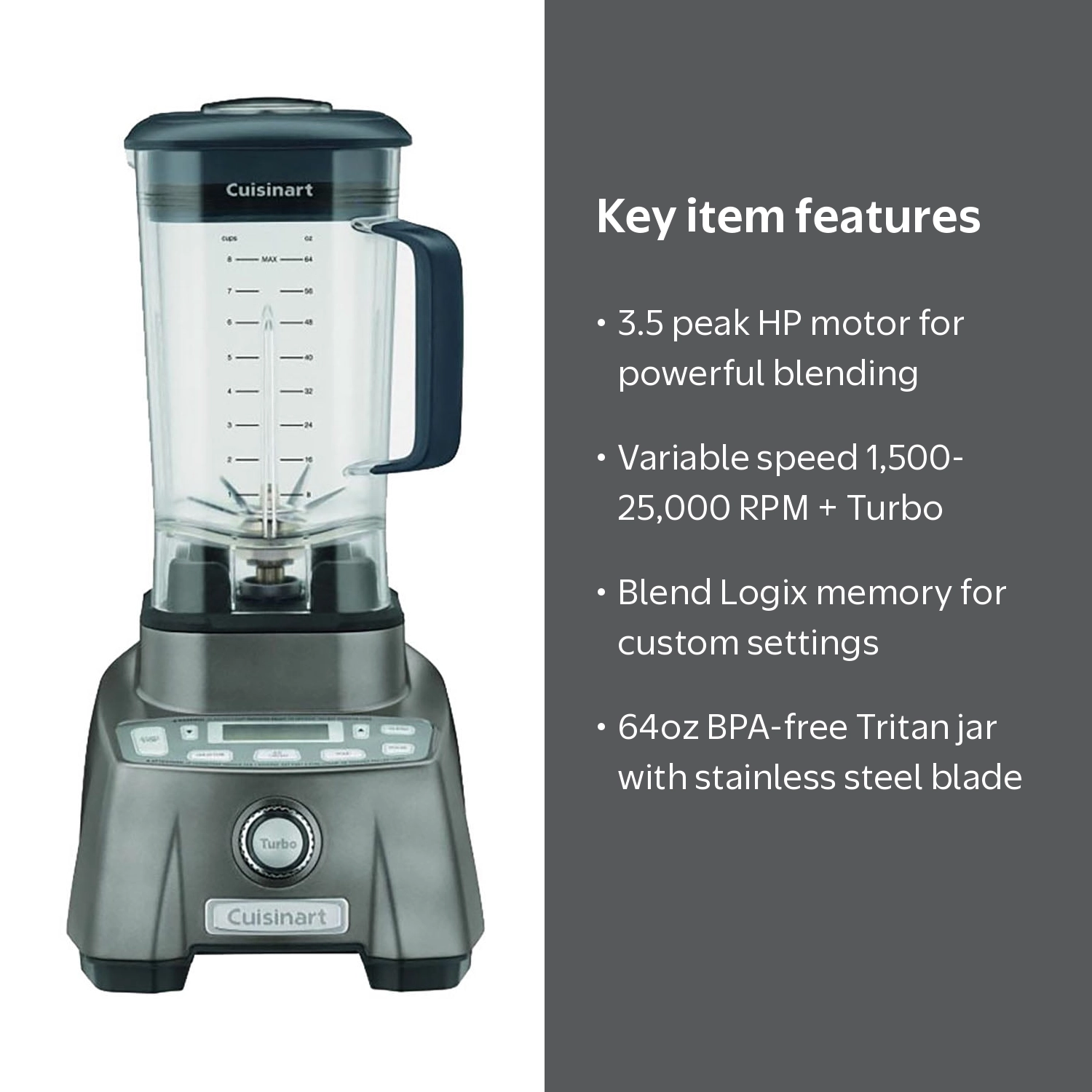 Cuisinart CBT-2000P1 Hurricane 3.5 Peak Horsepower High Power