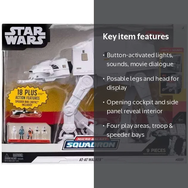 Star Wars Micro Galaxy Squadron AT-AT Walker Vehicle (Lights