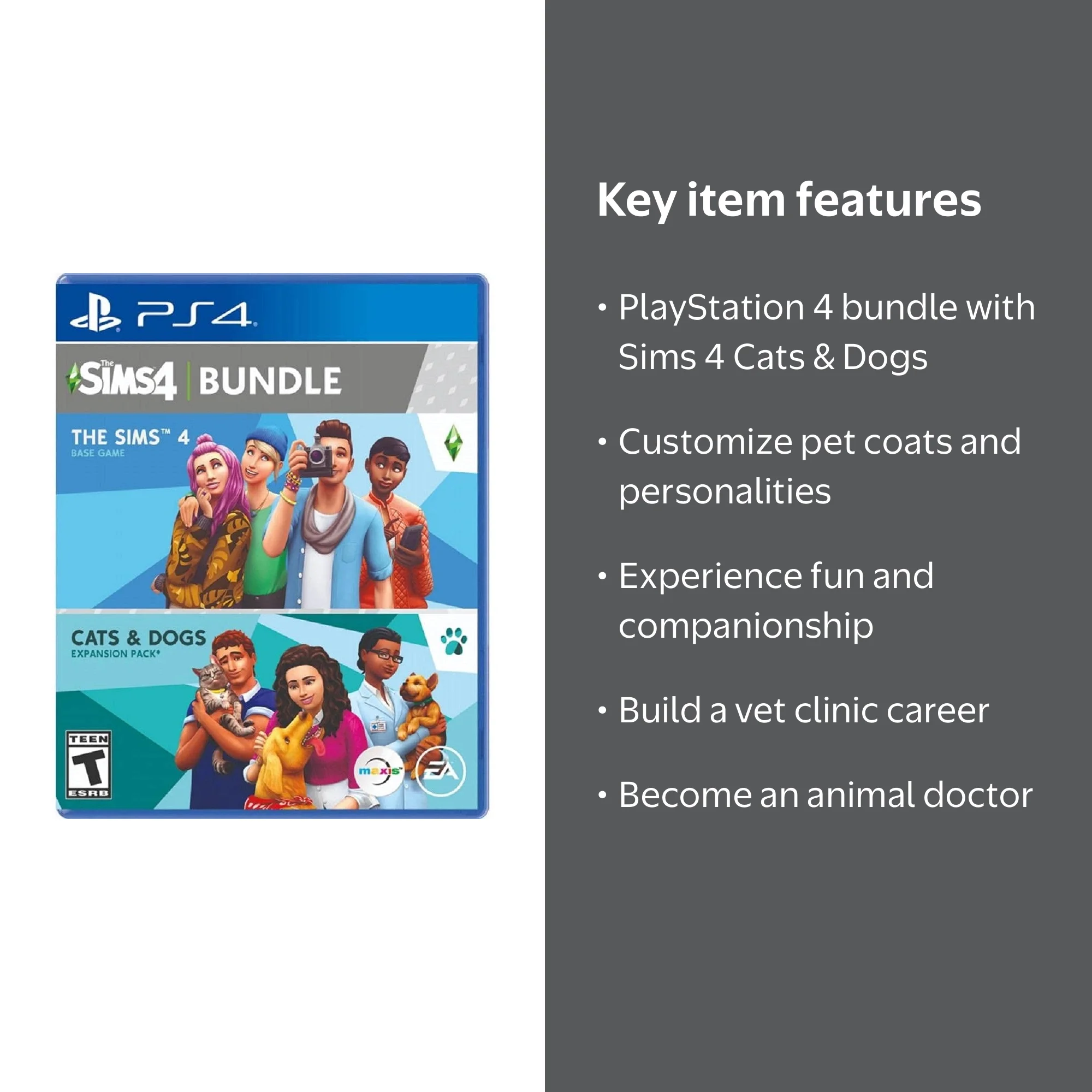 The Sims 4: Cats & Dogs Bundle - PlayStation 4 Video Game