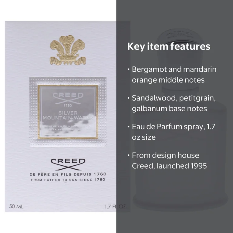 Creed, Silver Mountain Water, 1.7 oz, Multicolor, Aromatic