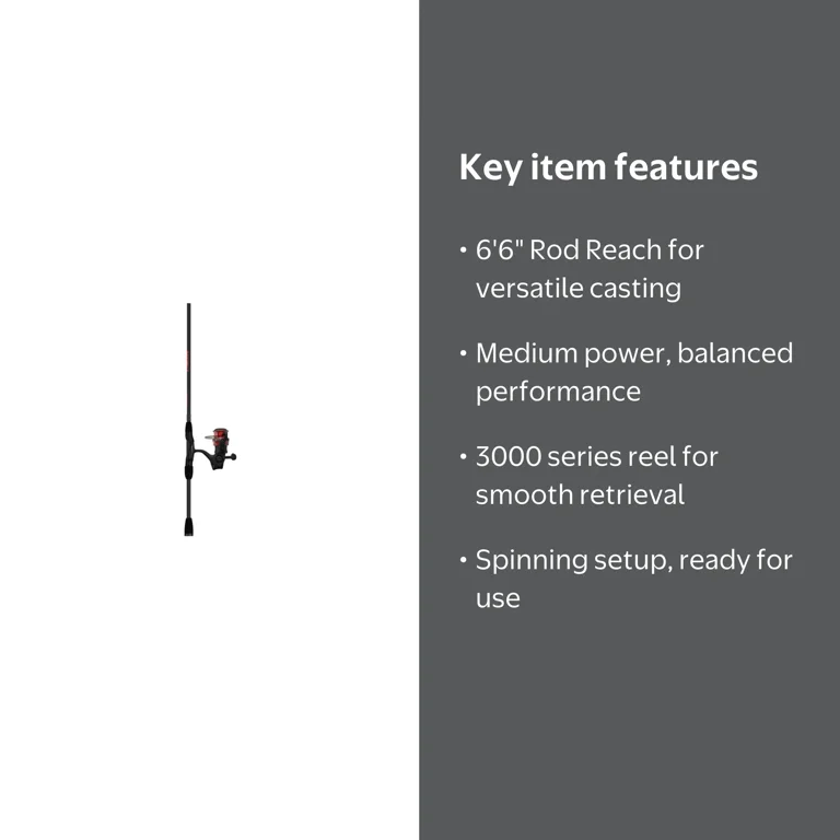 Abu Garcia Black Max Spinning Combo, 6'6