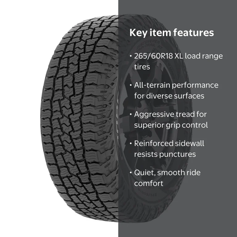 Cooper, Light Truck Tire, All Terrain, 265/60R18, XL - Walmart.com