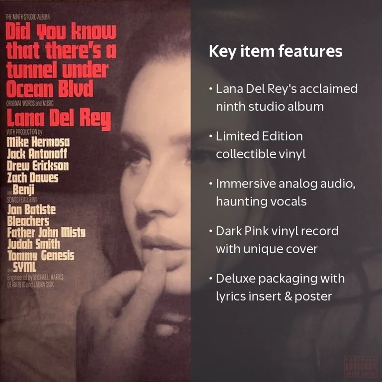 Limited Edition Pink Vinyl: Tunnel Under Ocean Blvd with Art