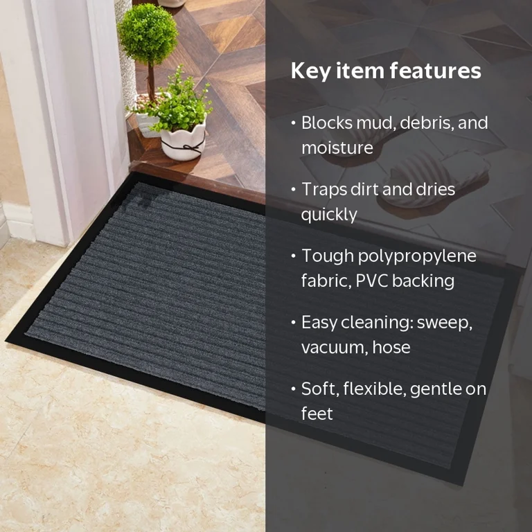 ANMINY Front Doormat, Waterproof PVC, 24