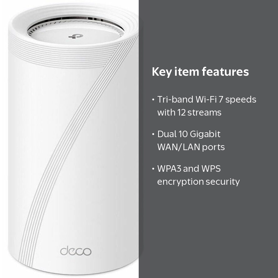 TP-Link Deco BE85 Tri-Band WiFi 7 Mesh Router - Walmart.com