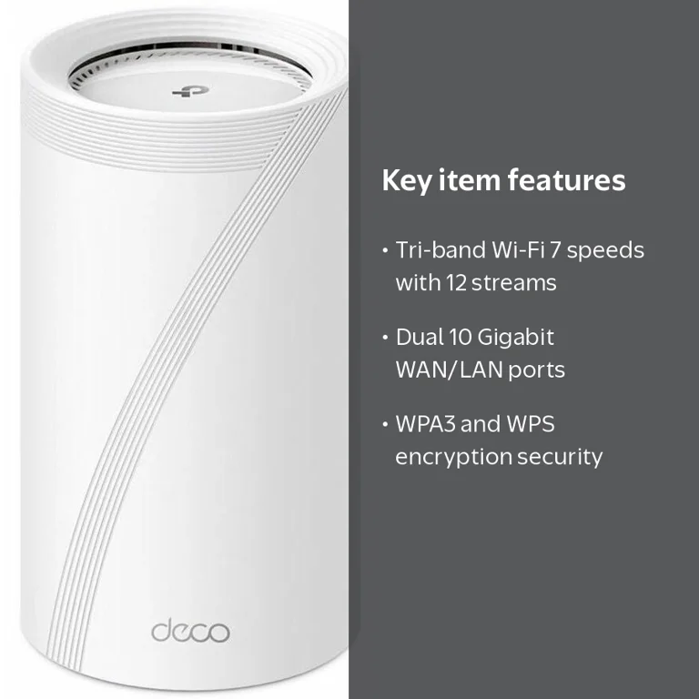 TP-Link Deco BE85 Tri-Band WiFi 7 Mesh Router - Walmart.com