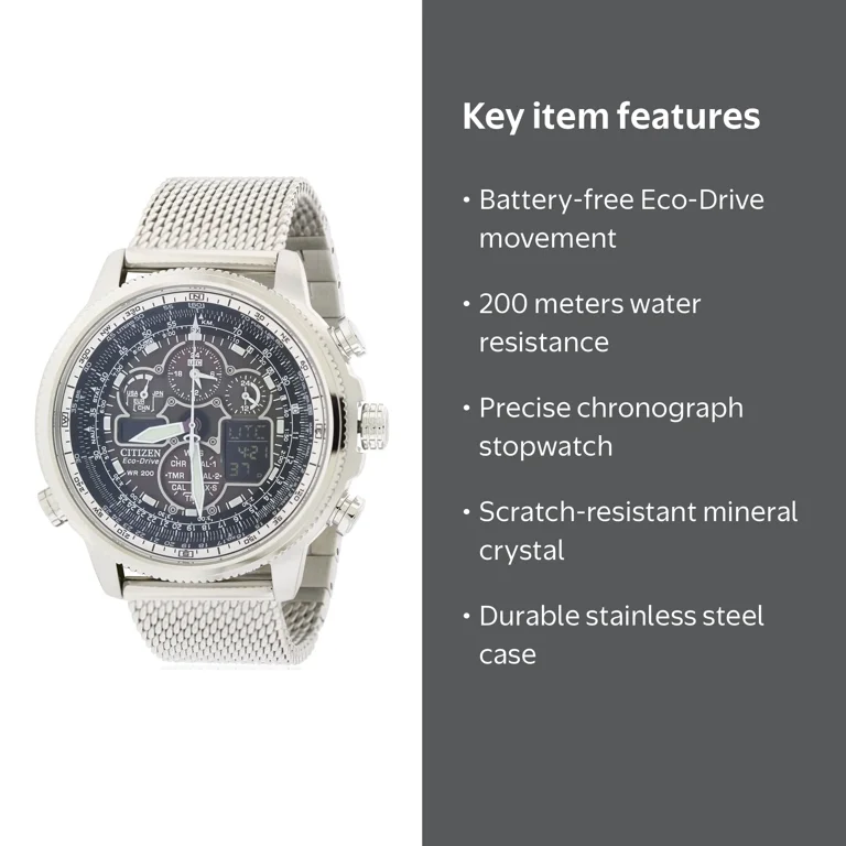 Citizen, Men's Navihawk A-T Chronograph Watch, JY8030-83E, Atomic