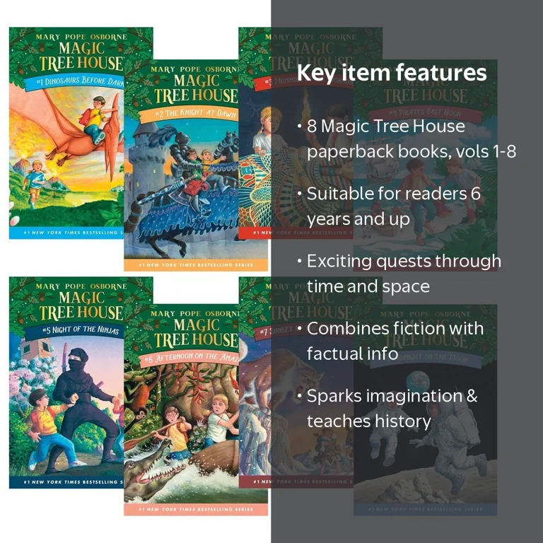 Random House, Magic Tree House Set, Volumes 1-8, Paperback