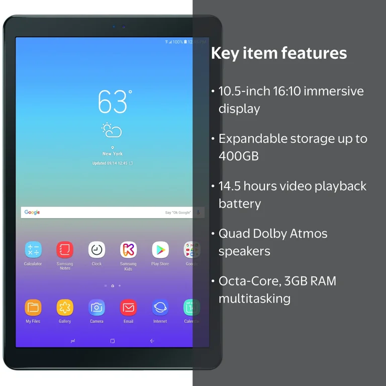 Samsung Galaxy Tab A 10.5-inch FHD Tablet, 32GB SSD, Android, Wi
