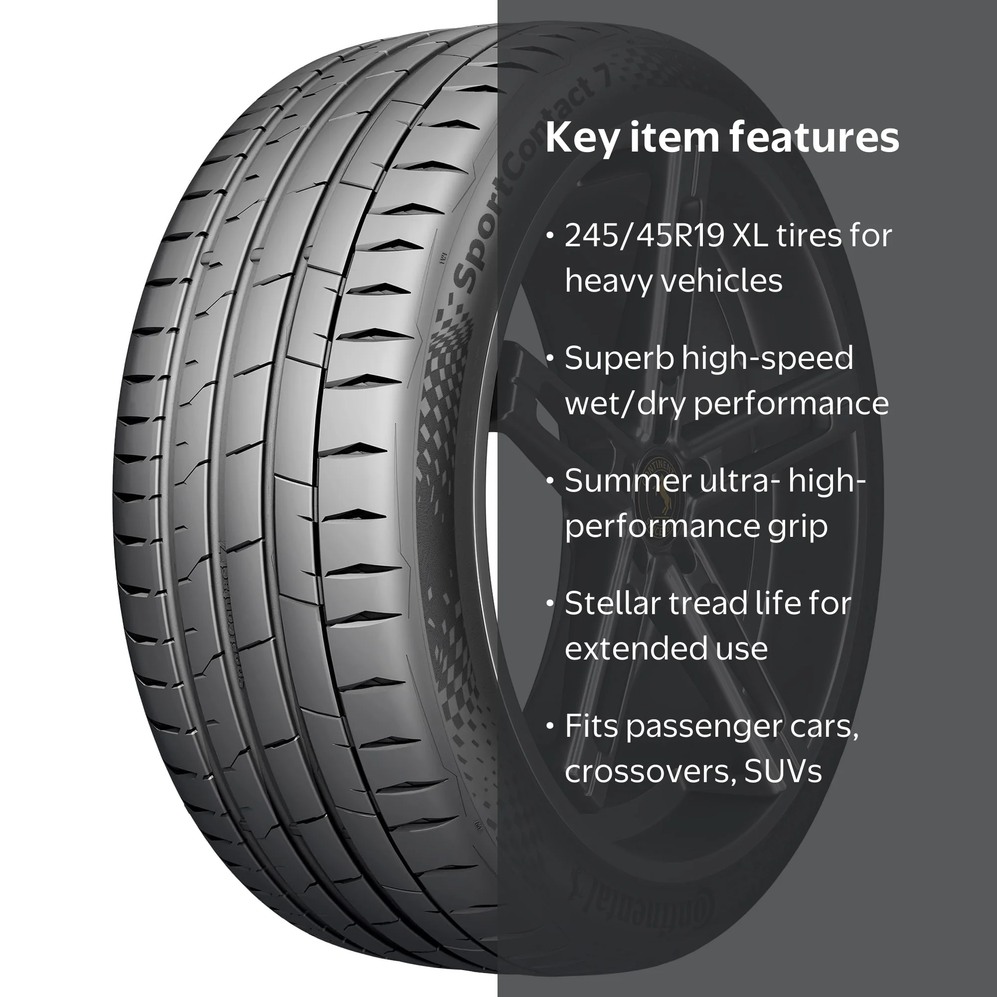 CONTINENTAL 245/45ZR19 ラジアルタイヤ4本★A-101 k2-_2ab77960-ce04-49b5-bbf6-