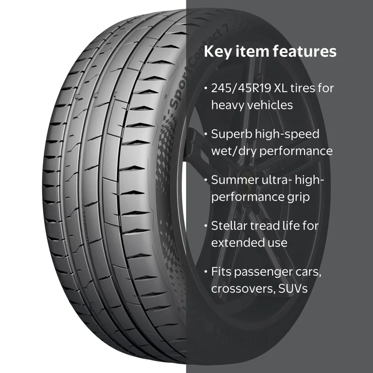 Continental SportContact 7 19インチ モリゾー4本 Continental SportContact 7 UHP Summer 245/45R19 102Y XL Passenger