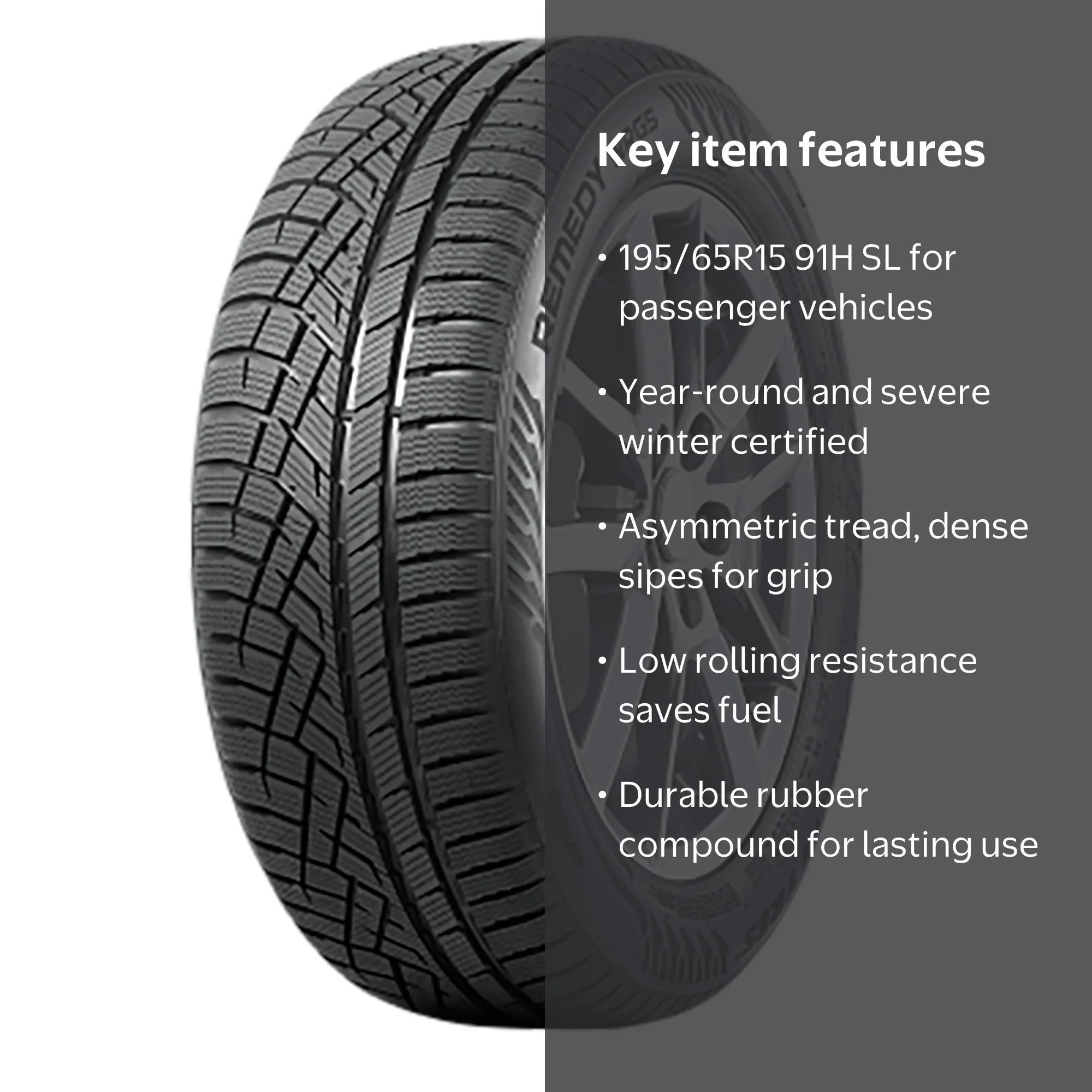 Nokian Remedy WRG5 All Weather 195/65R15 91H Passenger Tire