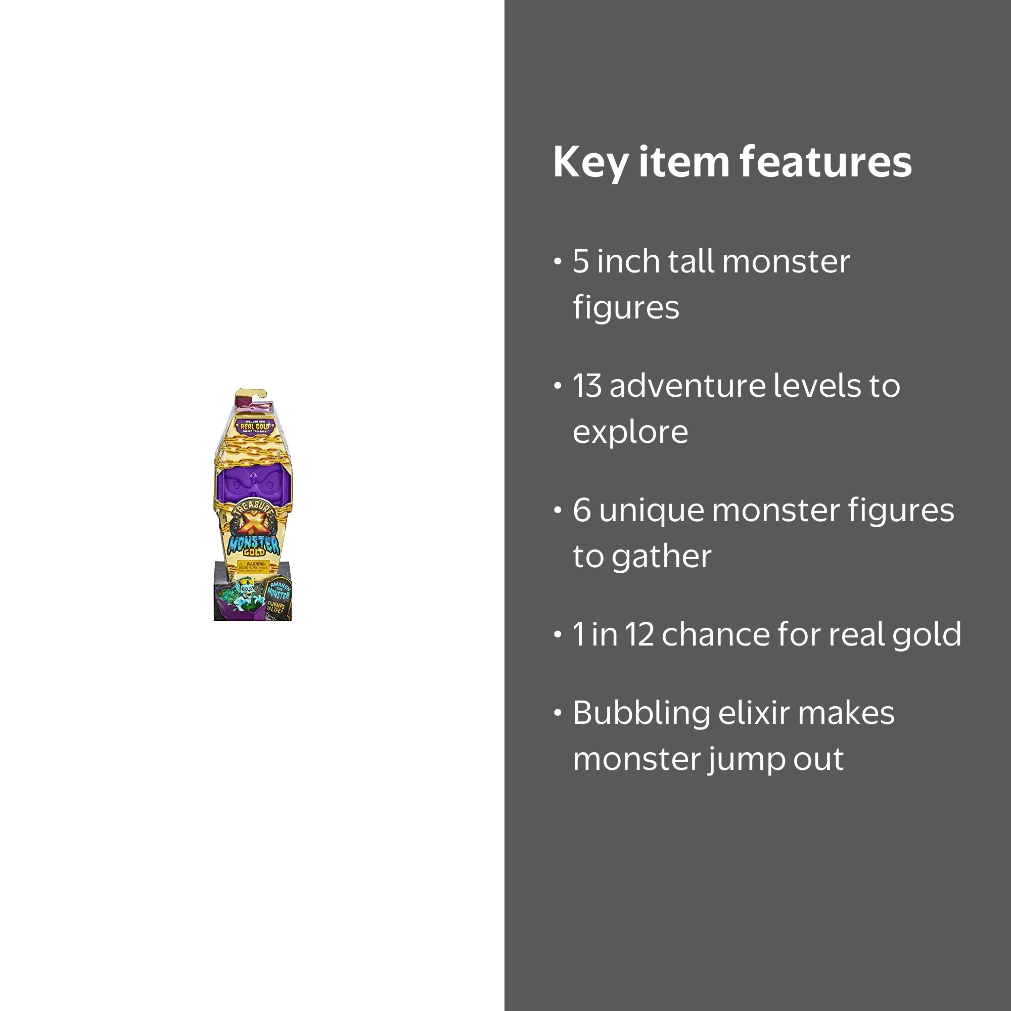 Treasure X Monster Gold Adventure - 13 Levels, Real Gold Dipped