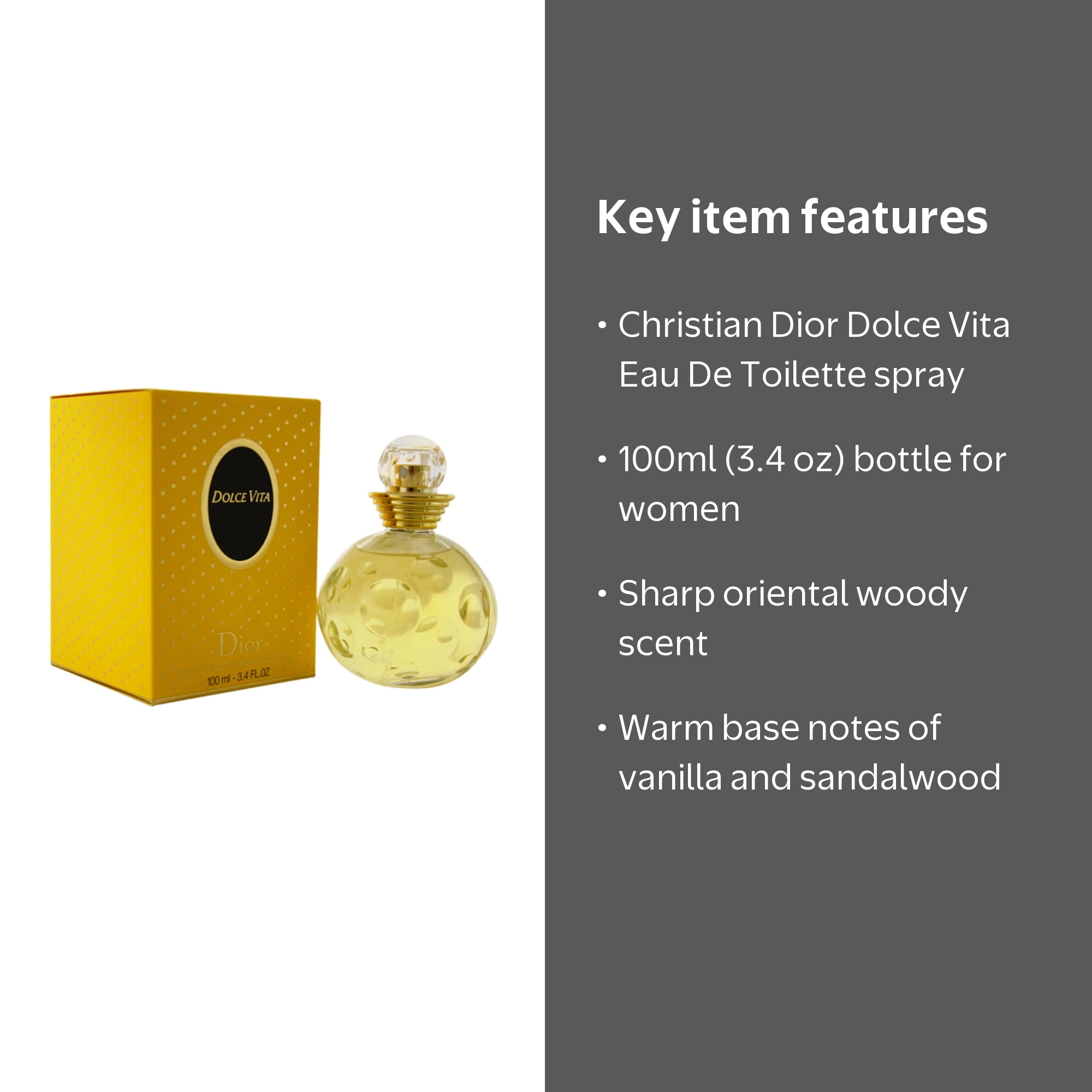 Dior, Eau De Toilette Spray, 3.4 oz, Christian Dior Dolce Vita