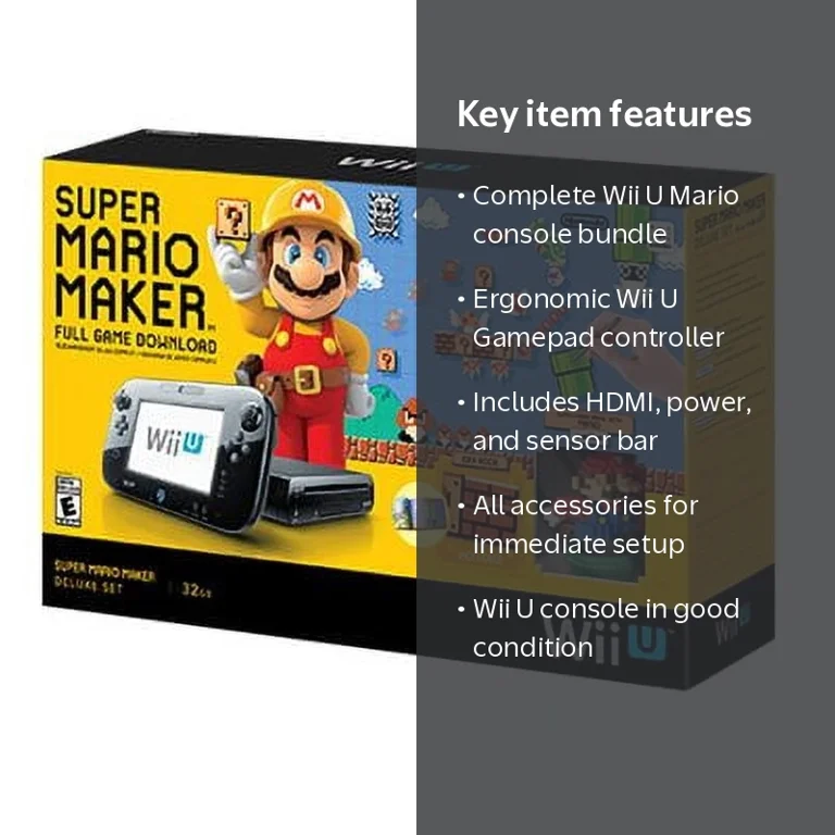 Nintendo Wii U - Super Mario Maker Deluxe Set - Game Console