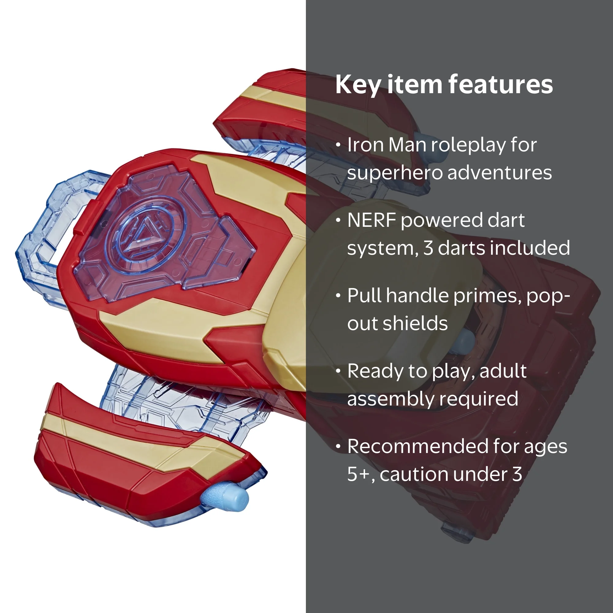 STAR WARS Nerf The Mandalorian Rocket Gantelet + Masque - Jouet de lancement de fléchettes pour enfants à partir de 5 ans