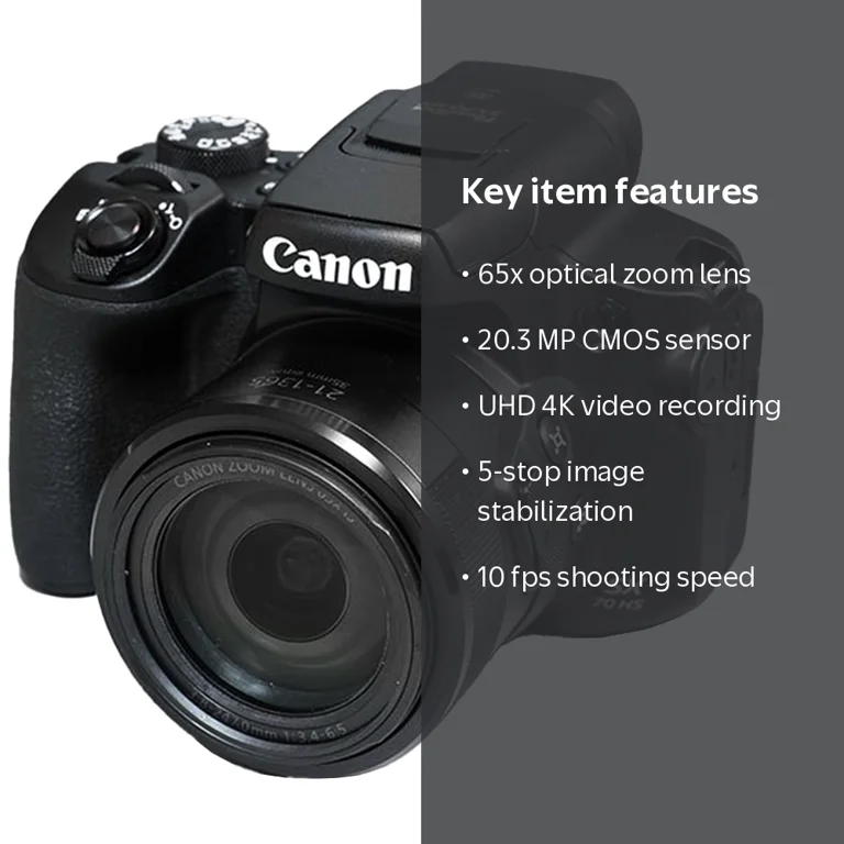 Canon PowerShot SX70 HS Digital Camera - Point Shoot Photography