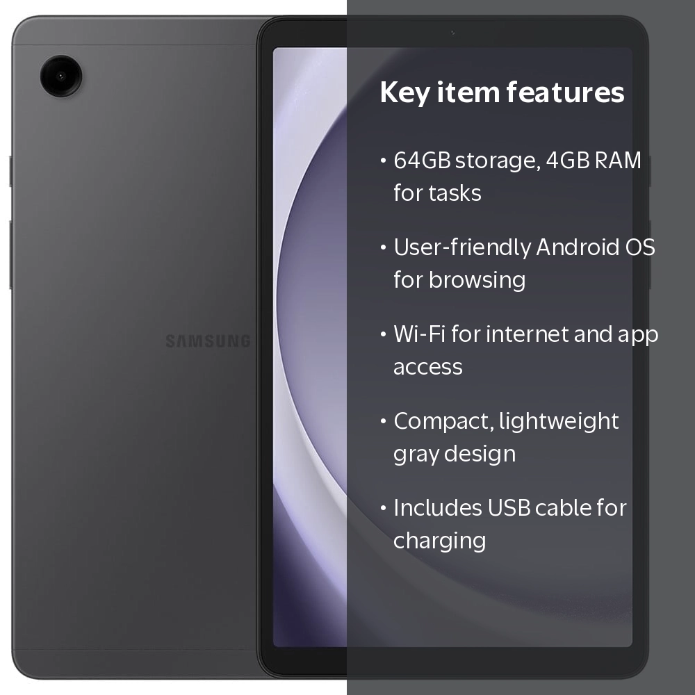 Samsung, Galaxy Tab A9, Gray, 8.7