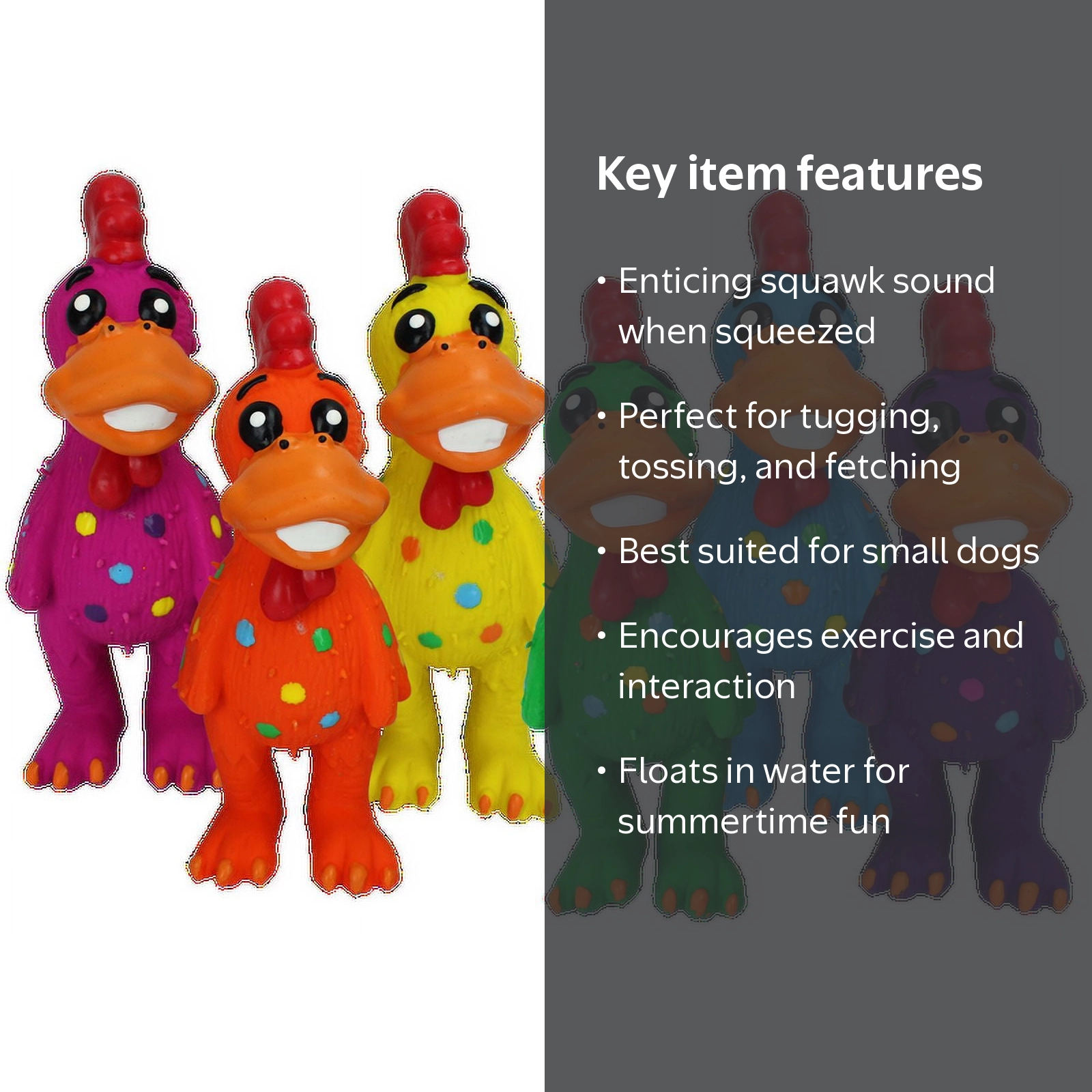 Multipet Globken Latex Rooster Dog Toy - Walmart.com