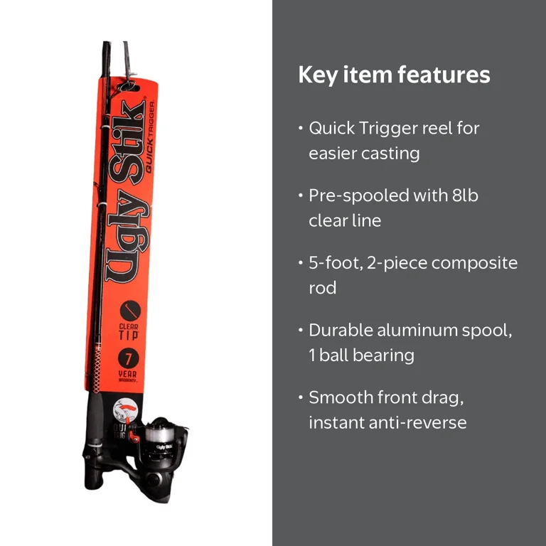 does the ugly stik combo come with fishing line Catch Ugly Fish Catfish Spinning and specially built with the Ugly Stik GX2 to tackle catfish Ugly Stik Bigwater Conventional Combo