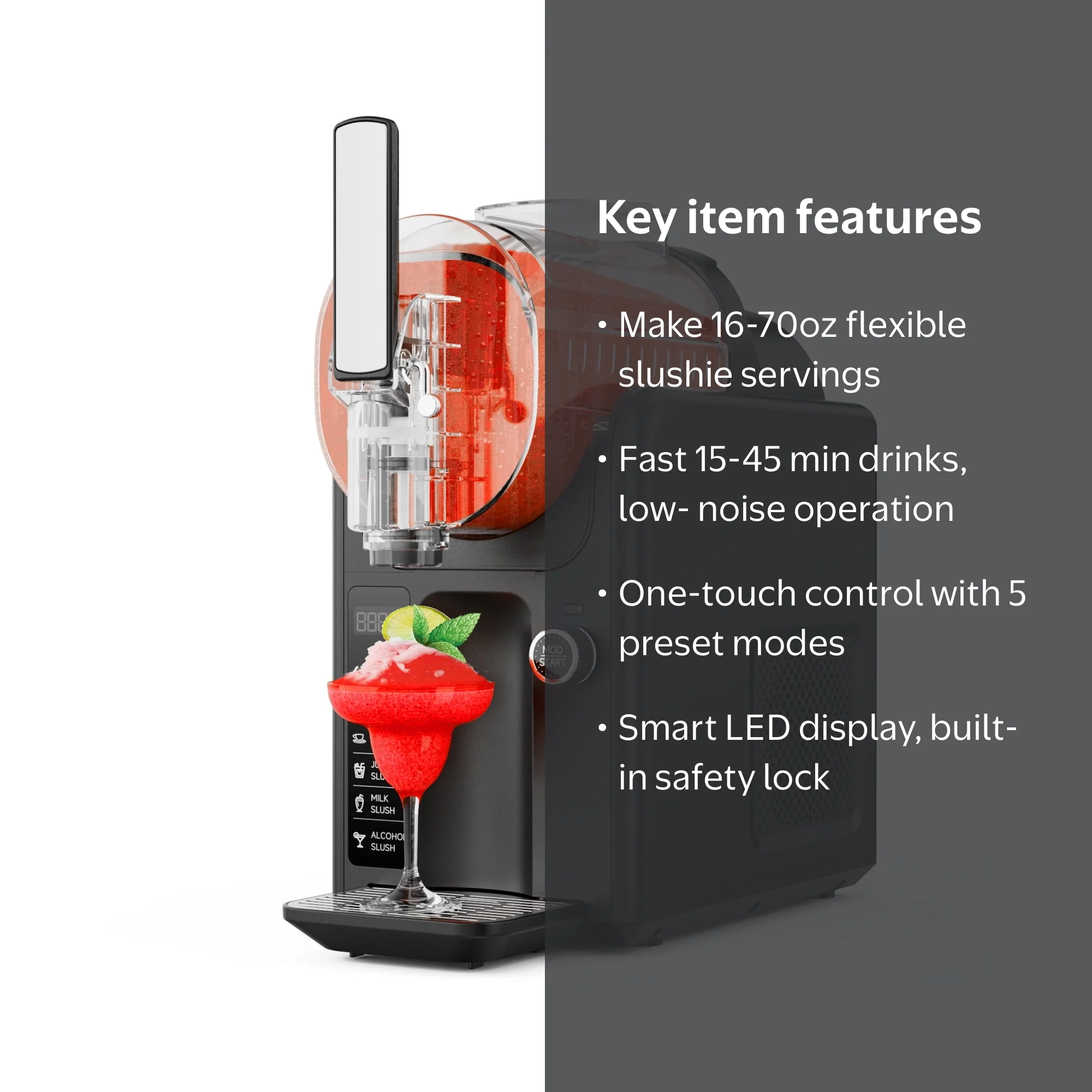 Ecojoy 88 oz Slushie Machine for Home - Frozen Drink Maker with