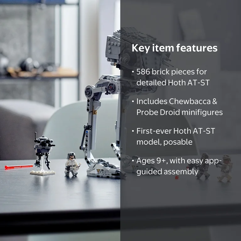 LEGO Star Wars Hoth AT-ST Building Kit with Probe Droid, Kids Toy