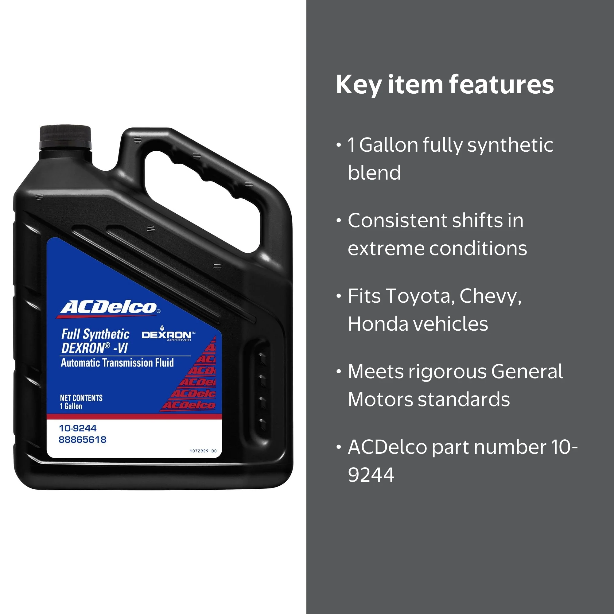 ACDelco 10-9244 Dexron-VI Multi-vehicle Synthetic Automatic