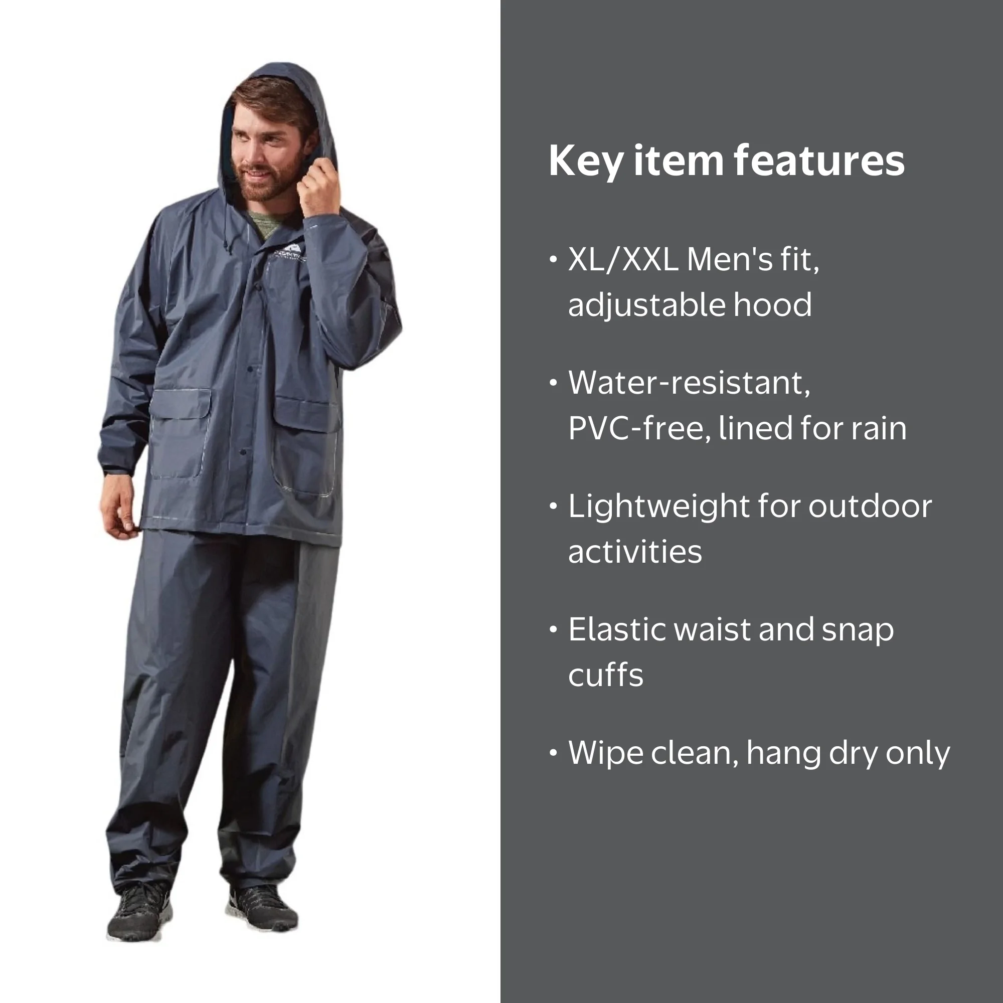Ozark Trail Rainwear Suit Men's XLXXL Waterproof Rain Protection