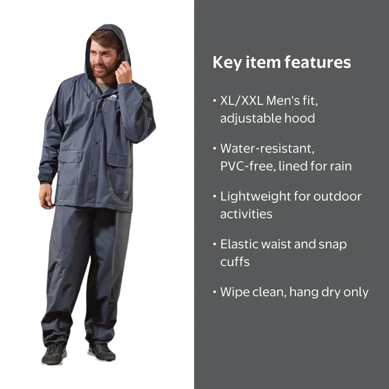 Ozark Trail Rainwear Suit Men's XLXXL Waterproof Rain Protection