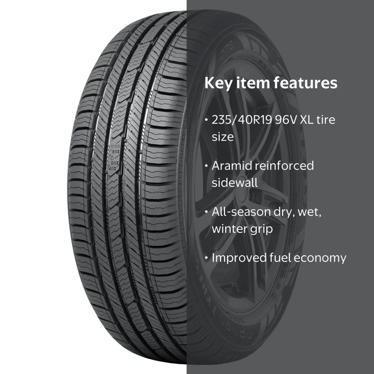 Nokian One All Season Passenger Tire 235/40R19 96V XL, Excellent Nokian One All Season Passenger Tire 235/40R19 96V XL, Excellent