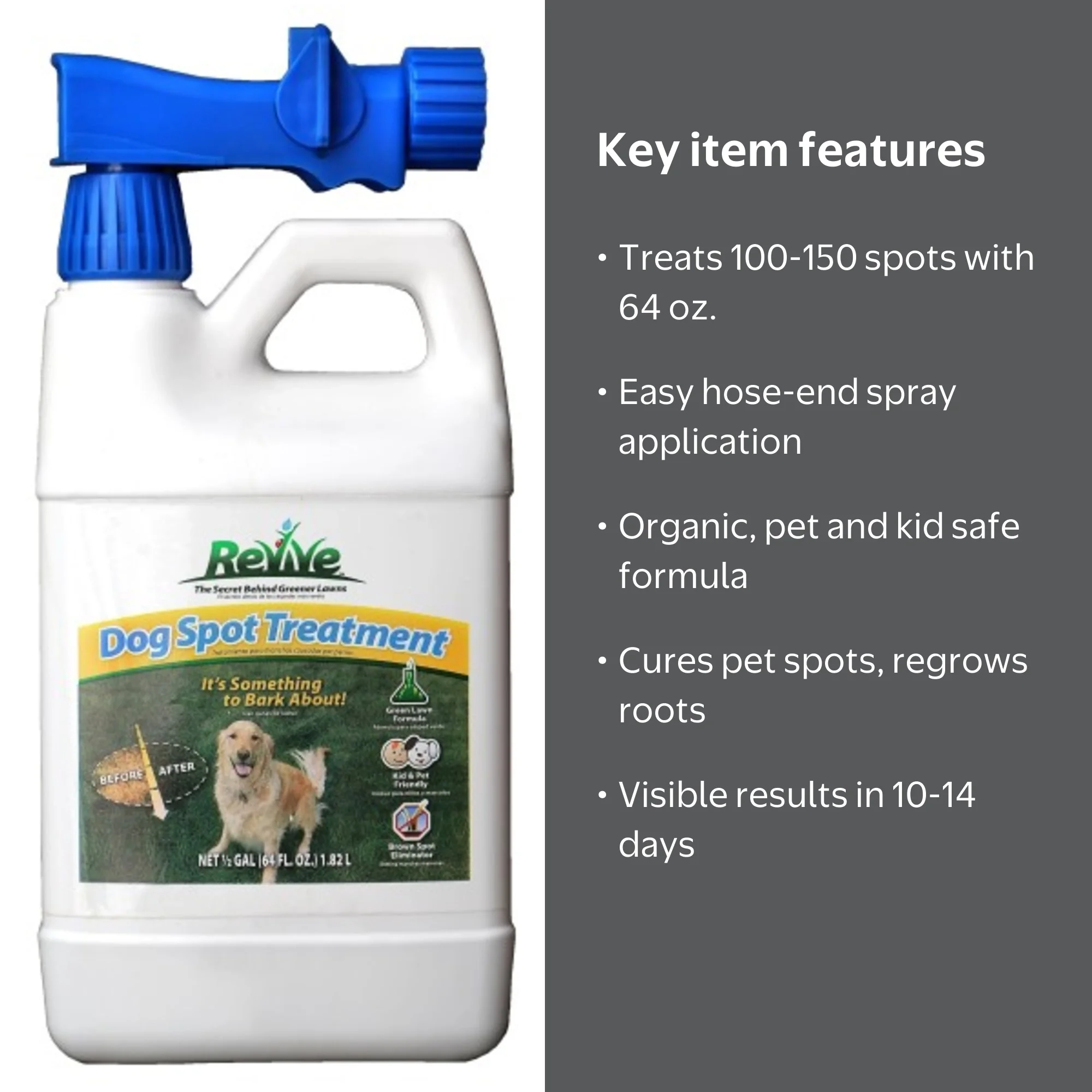 Revive Organic Soil Dog Spot Treatment Ready-to-Spray, Mineral