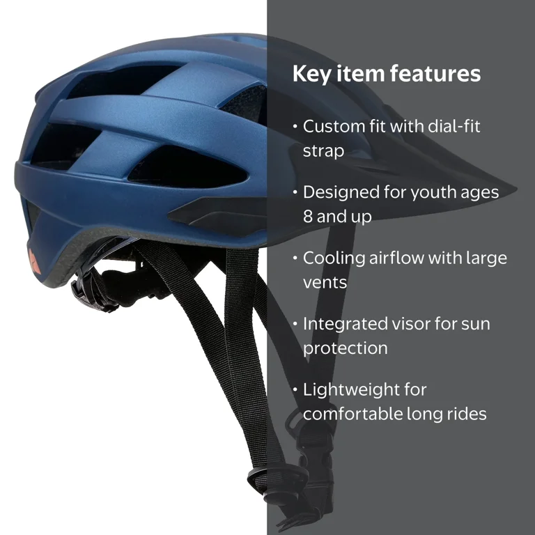 bike helmet age 11 Amazon Best Sellers: Best Kids' Helmets Kids Blue Bike Helmet Commander Helmet | Safe, Stylish,