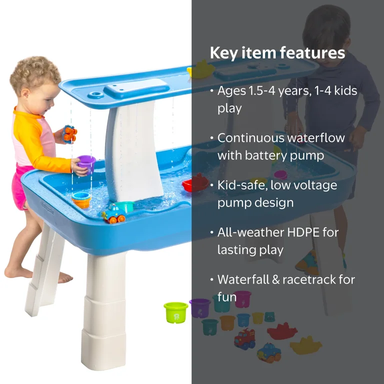 Table d'Eau ,Pompe Intégrée pour Activité Sensorielle Extérieure - Table d'Activités Aquatiques,Pour Filles Garçons de 4 à 8 Ans, Idéal pour Salle de Jeux, Crèche, Terrasse, Plage, Jardin, Parc Table d'Eau ,Pompe Intégrée pour Activité Sensorielle Extérieure - Table d'Activités Aquatiques,Pour Filles Garçons de 4 à 8 Ans, Idéal pour Salle de Jeux, Crèche, Terrasse, Plage, Jardin, Parc