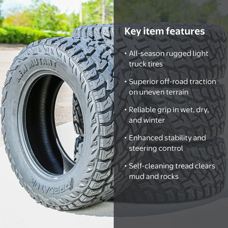 TN Set of 4 Predator New Mutant X-RT LT 33X13.50R20, Load F 12 Ply