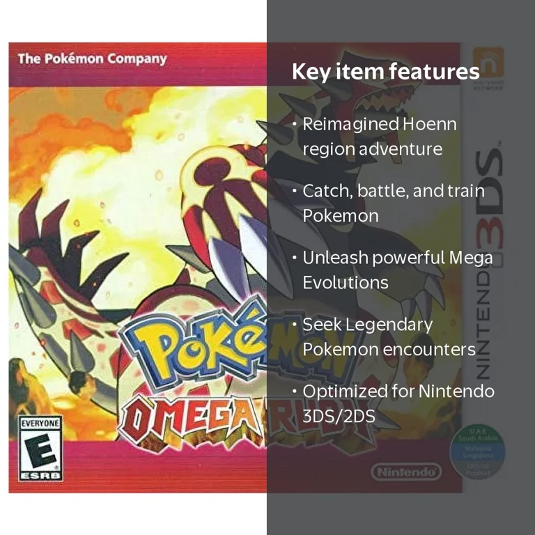 Pok√©mon Omega Ruby 3DS Game, Legendary Pok√©mon, Mega