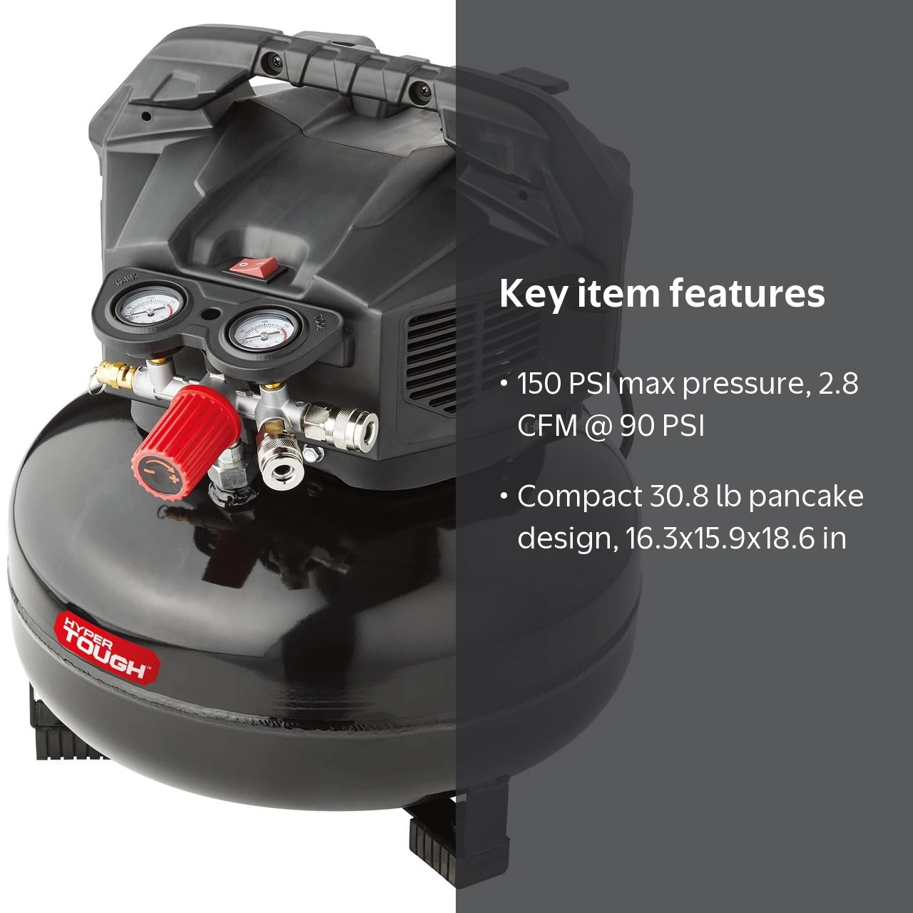 Free Shipping! Hyper Tough Pancake Air Compressor 6 gal 150 PSI